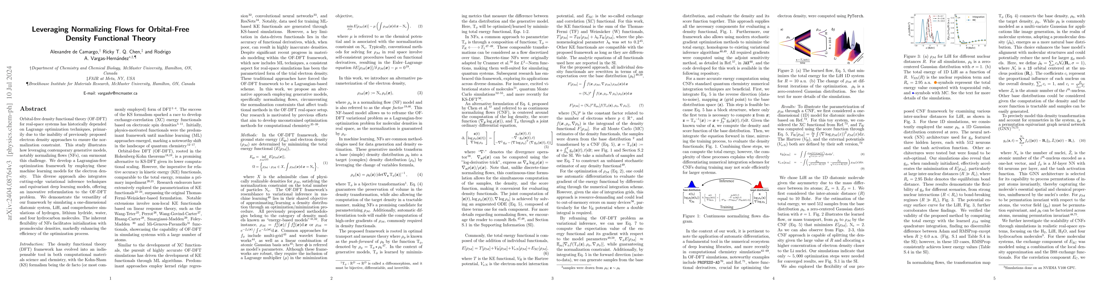 Thumbnail for Leveraging Normalizing Flows for Orbital-Free Density Functional Theory