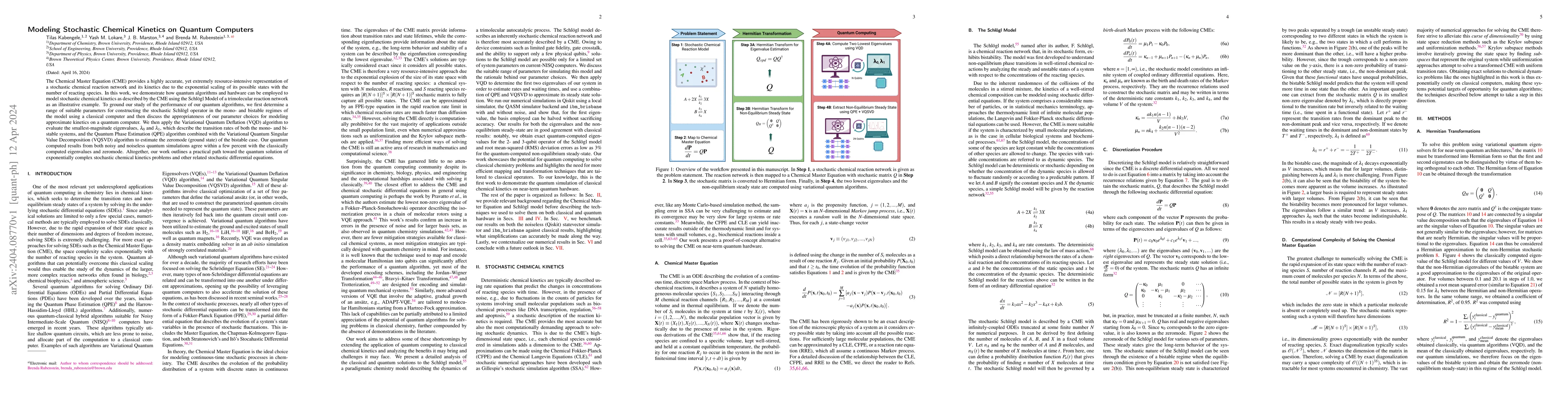 Thumbnail for Modeling Stochastic Chemical Kinetics on Quantum Computers