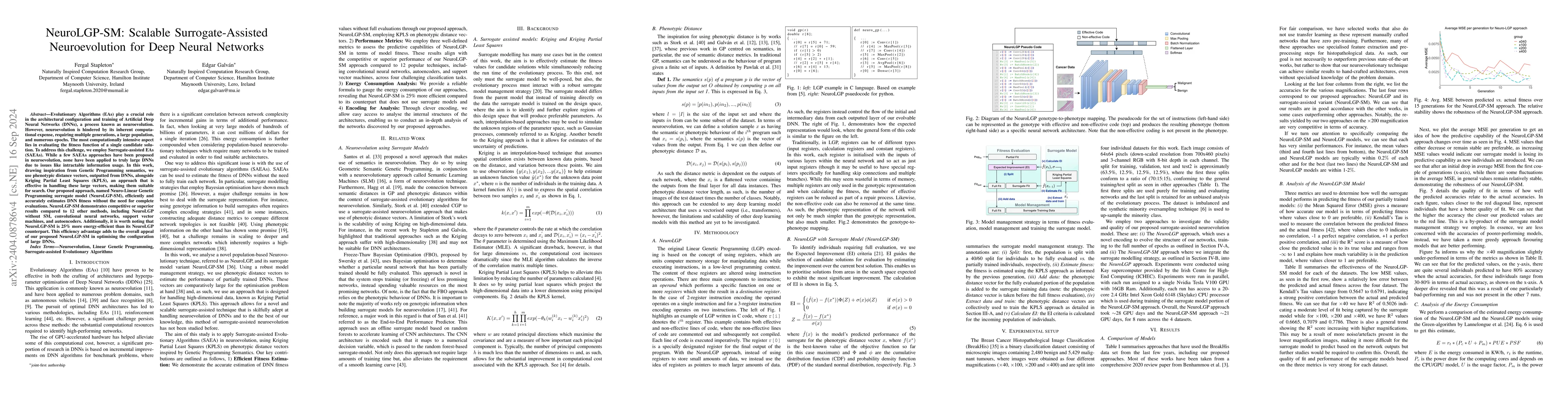 Thumbnail for NeuroLGP-SM: Scalable Surrogate-Assisted Neuroevolution for Deep Neural
  Networks