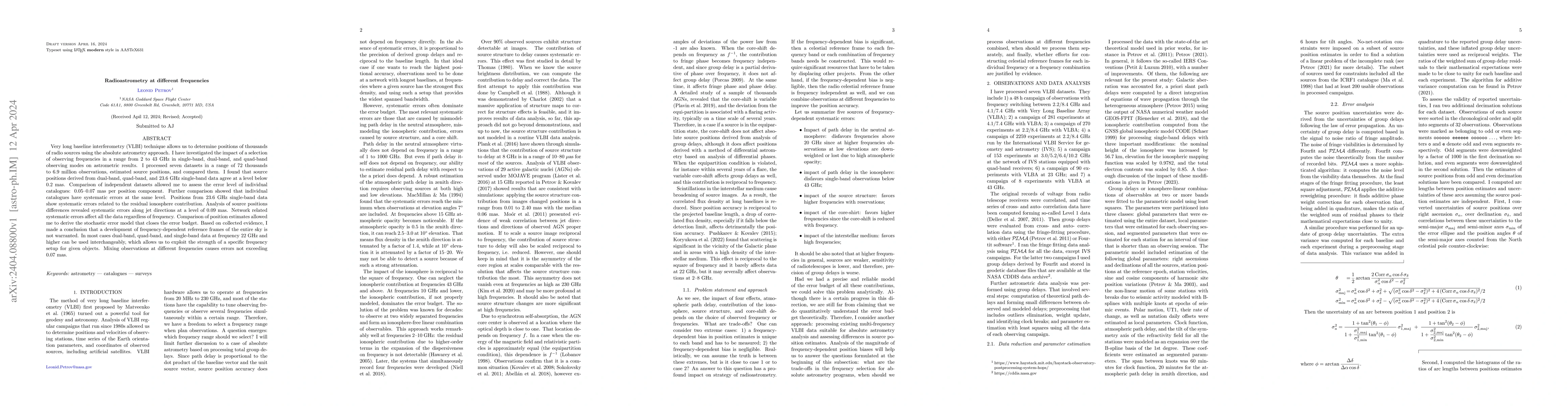 Thumbnail for Radioastrometry at different frequencies