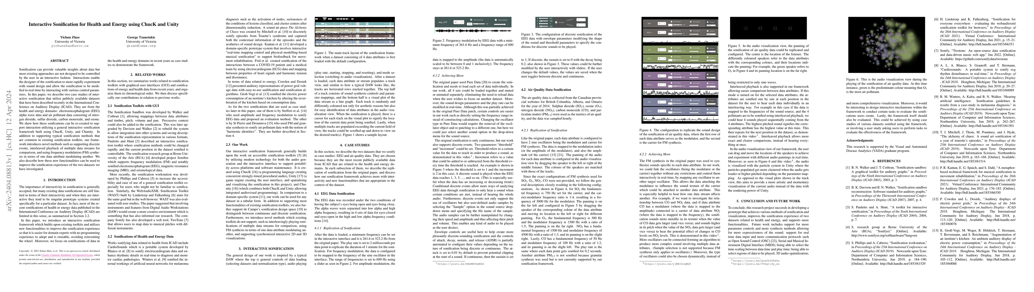 Thumbnail for Interactive Sonification for Health and Energy using ChucK and Unity