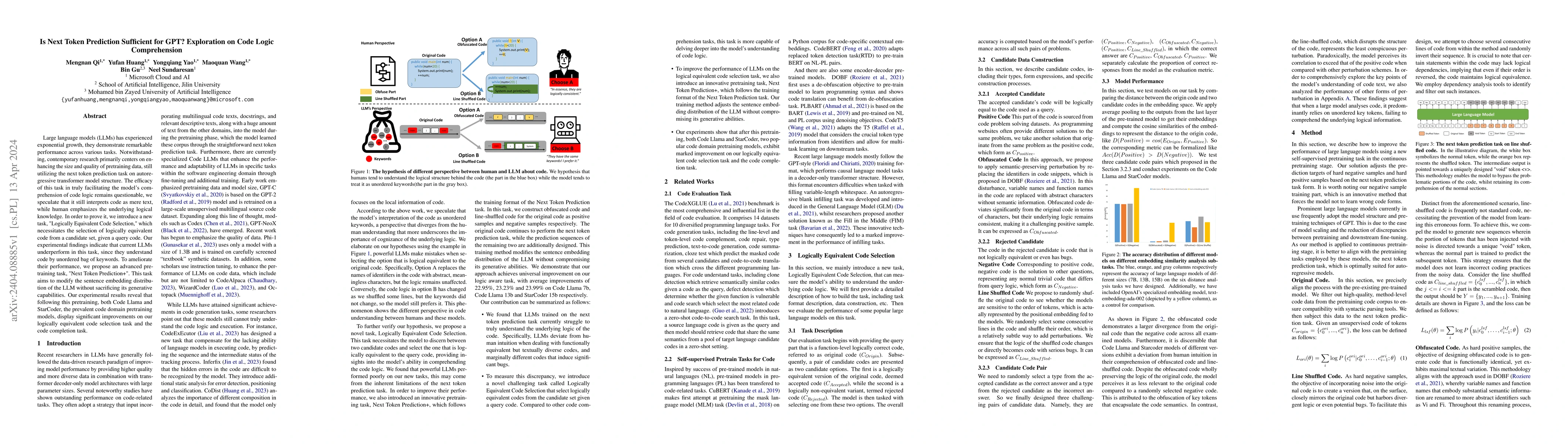 Thumbnail for Is Next Token Prediction Sufficient for GPT? Exploration on Code Logic
  Comprehension