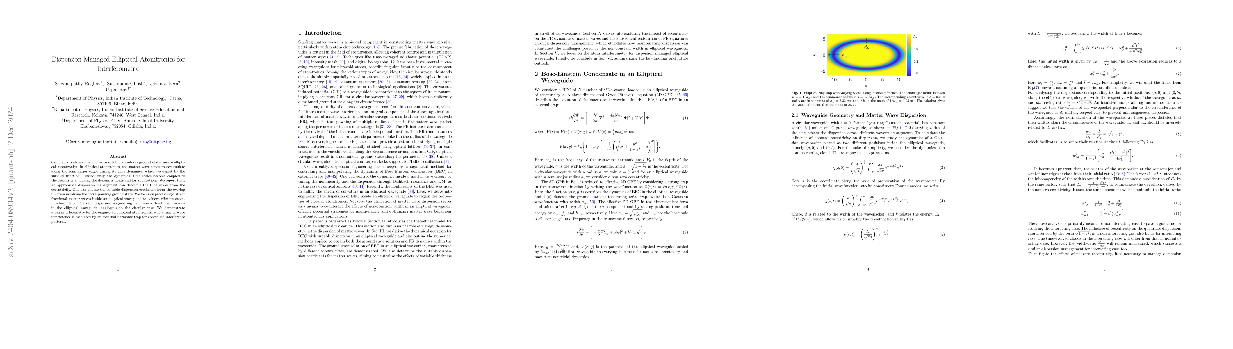 Thumbnail for Fractional Revivals in Elliptical Atomtronics
