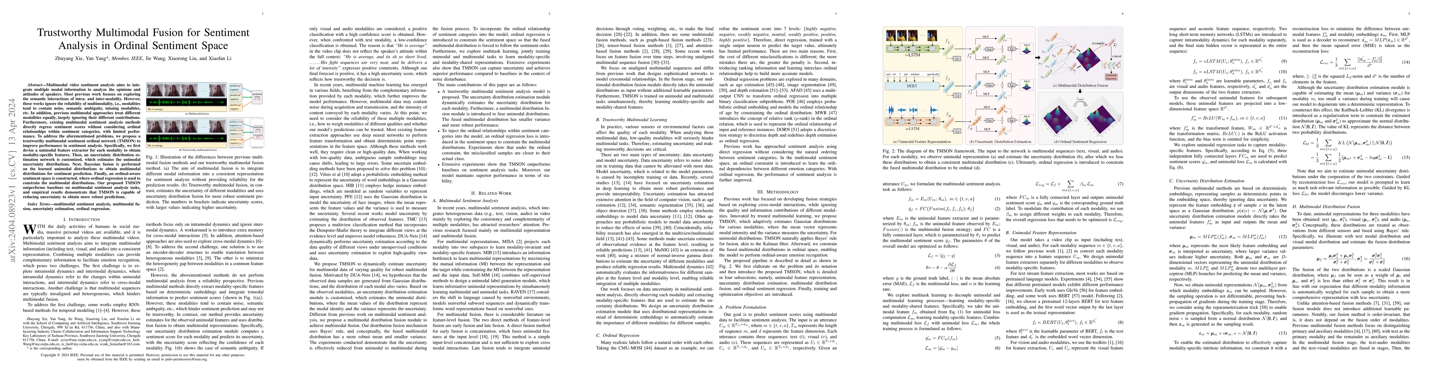 Thumbnail for Trustworthy Multimodal Fusion for Sentiment Analysis in Ordinal
  Sentiment Space