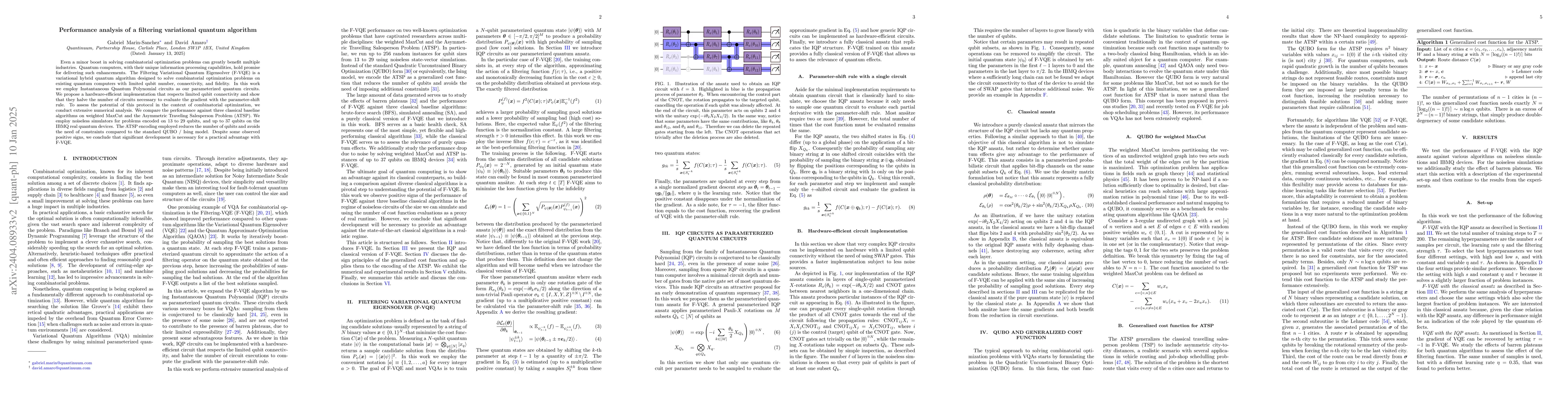 Thumbnail for Performance analysis of a filtering variational quantum algorithm