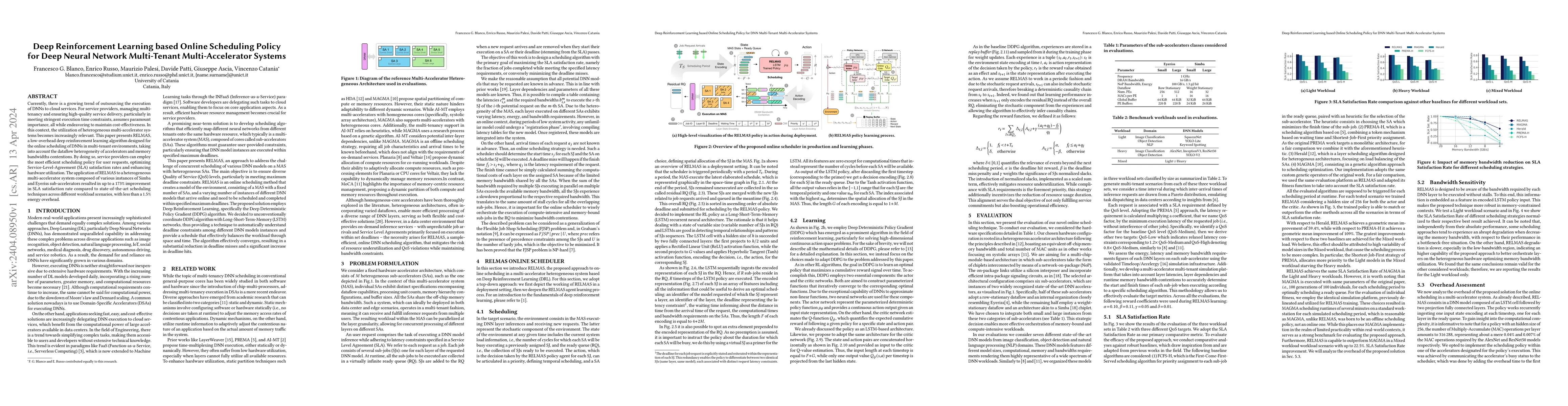 Thumbnail for Deep Reinforcement Learning based Online Scheduling Policy for Deep
  Neural Network Multi-Tenant Multi-Accelerator Systems