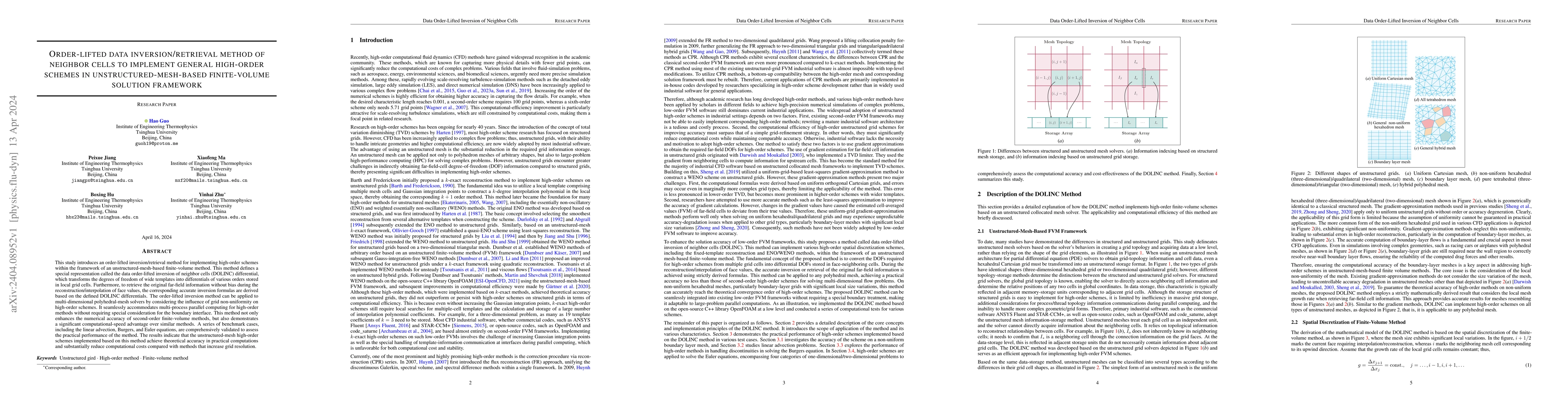 Thumbnail for Order-lifted data inversion/retrieval method of neighbor cells to
  implement general high-order schemes in unstructured-mesh-based finite-volume
  solution framework