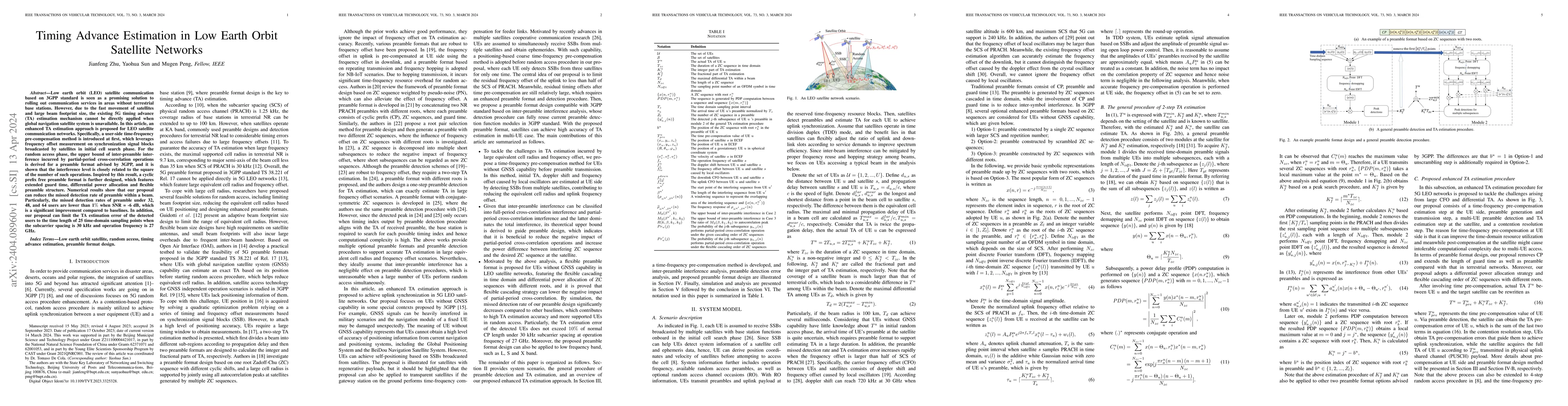 Thumbnail for Timing Advance Estimation in Low Earth Orbit Satellite Networks