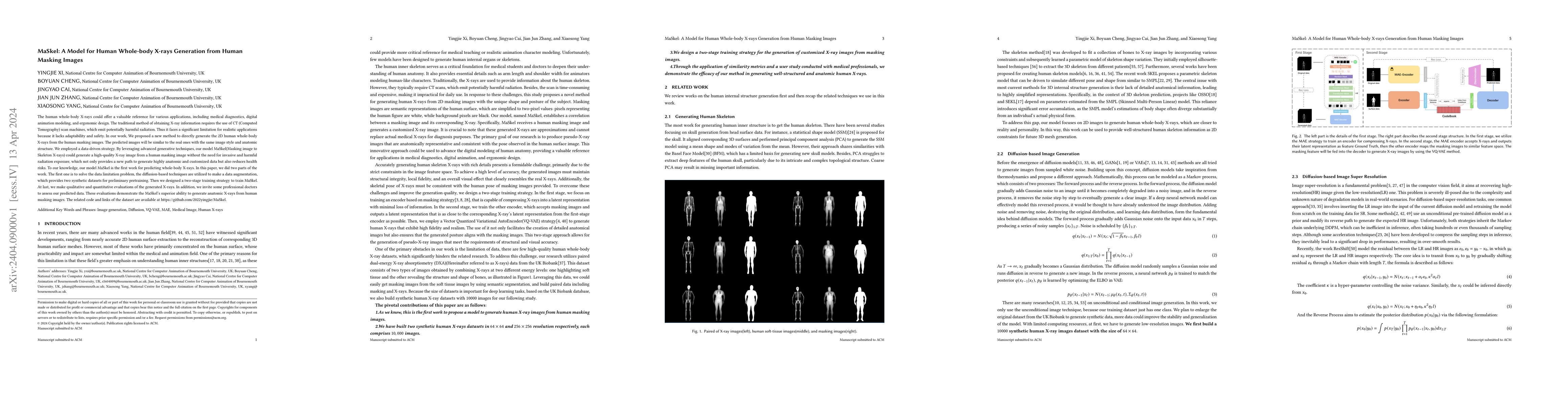 Thumbnail for MaSkel: A Model for Human Whole-body X-rays Generation from Human
  Masking Images
