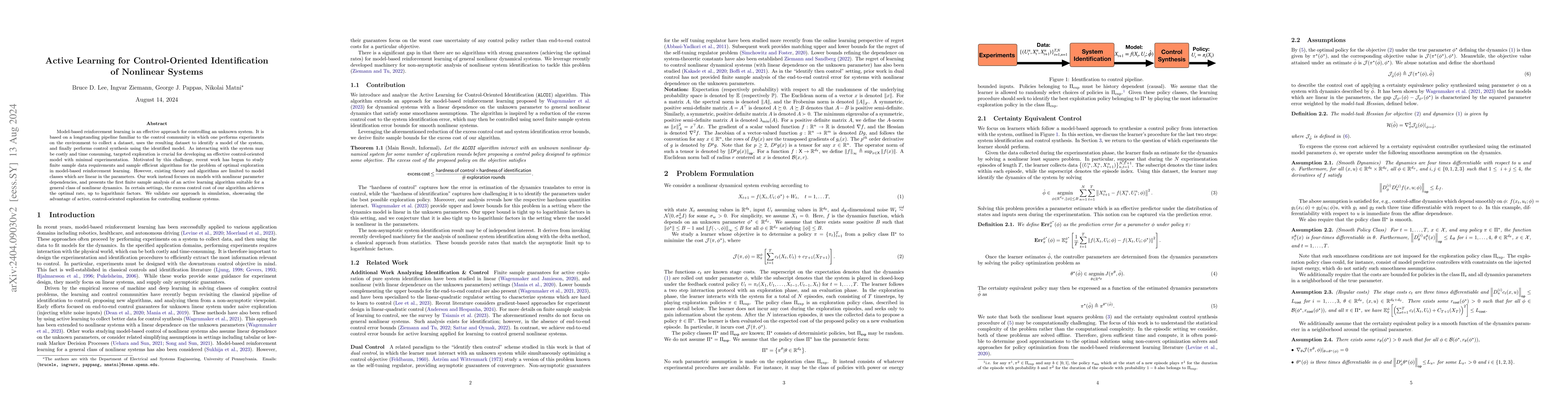 Thumbnail for Active Learning for Control-Oriented Identification of Nonlinear Systems