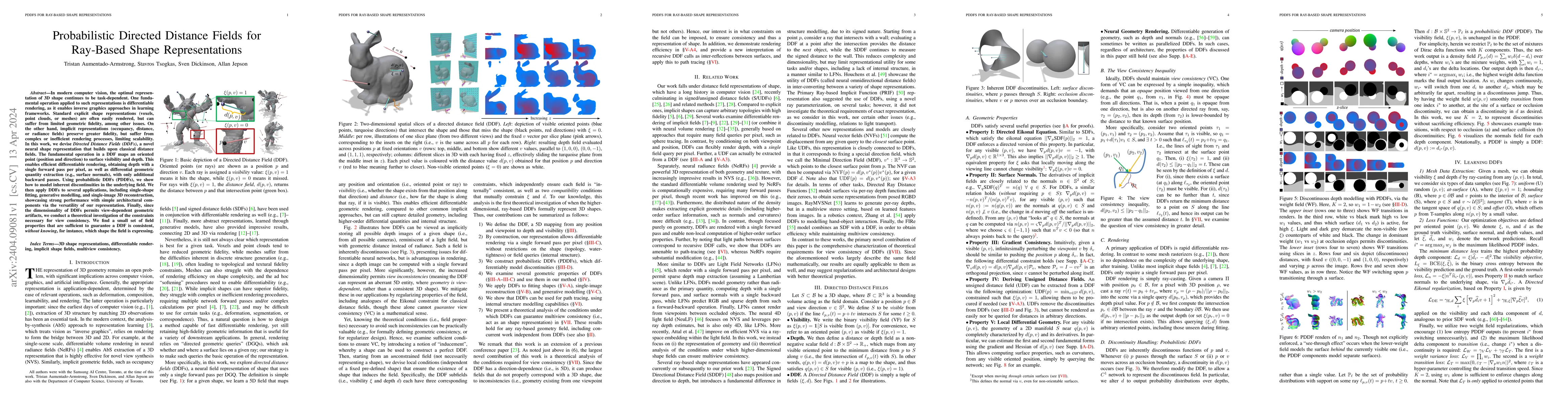 Thumbnail for Probabilistic Directed Distance Fields for Ray-Based Shape
  Representations