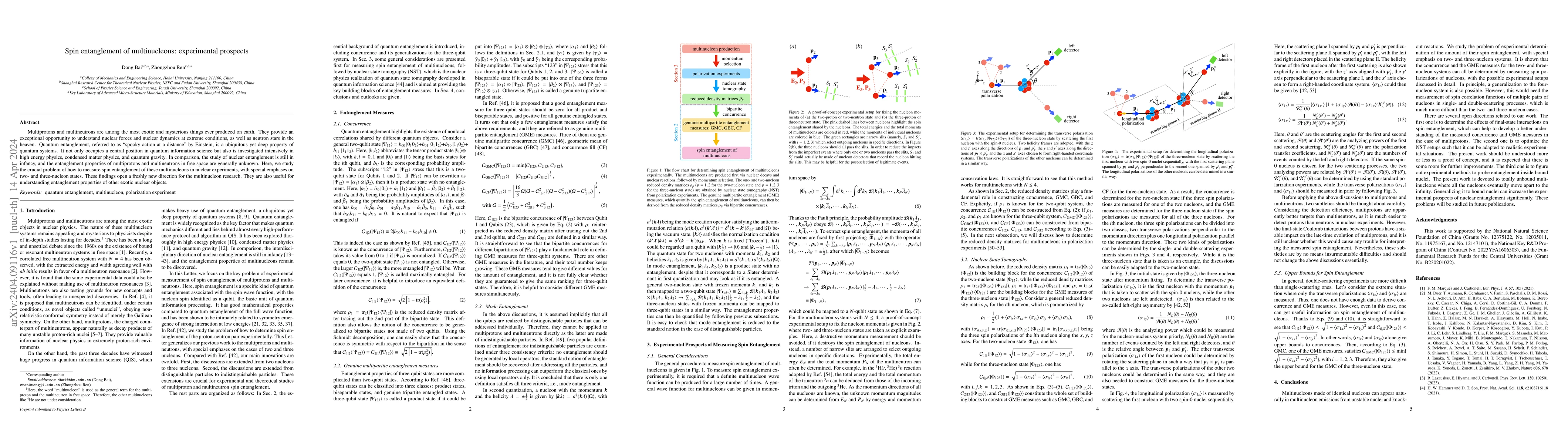 Thumbnail for Spin entanglement of multinucleons: experimental prospects