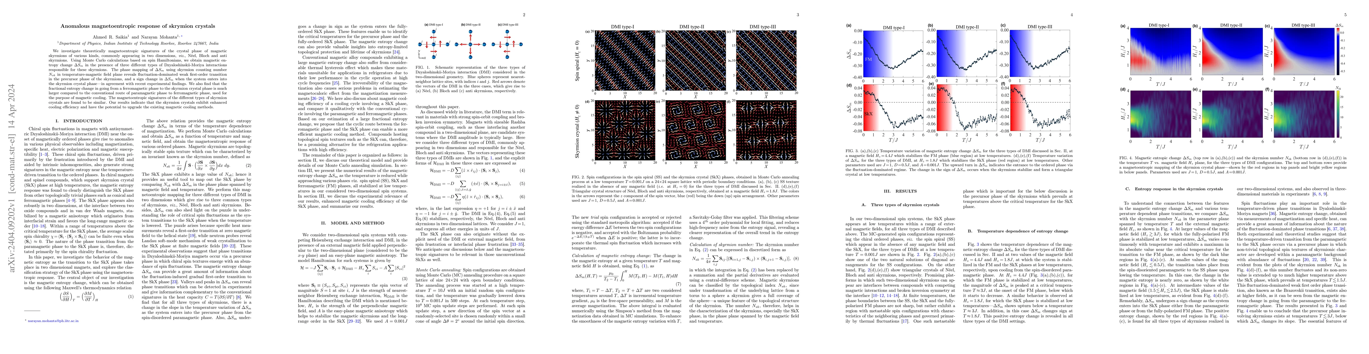 Thumbnail for Anomalous magnetoentropic response of skrymion crystals