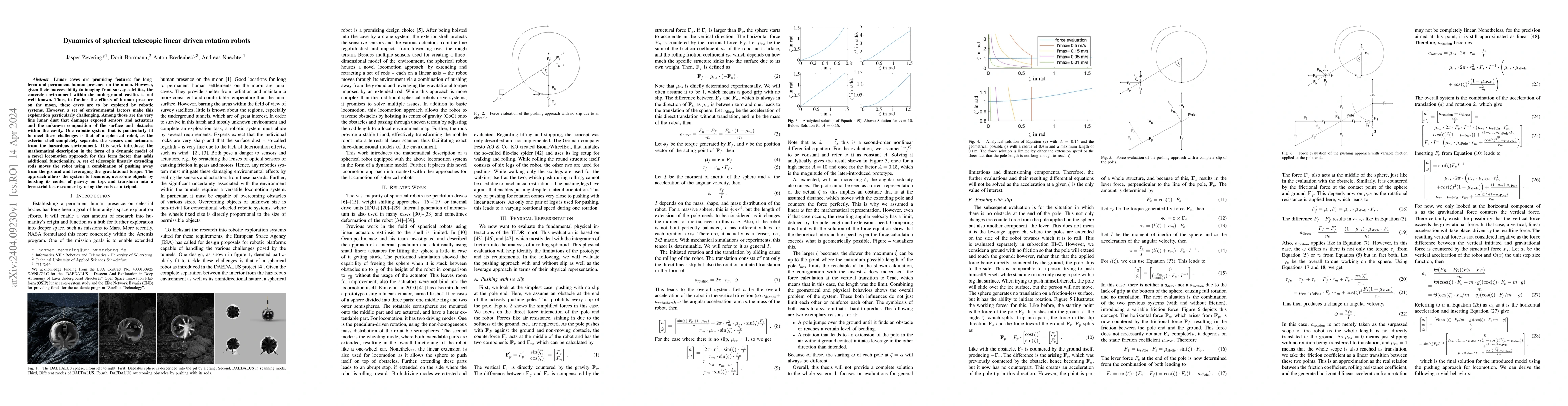 Thumbnail for Dynamics of spherical telescopic linear driven rotation robots