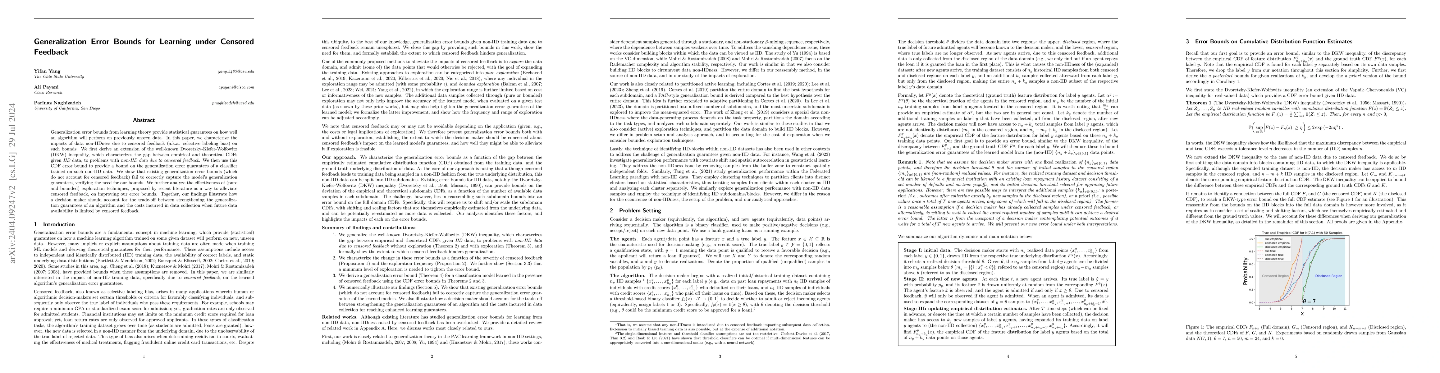 Thumbnail for Generalization Error Bounds for Learning under Censored Feedback