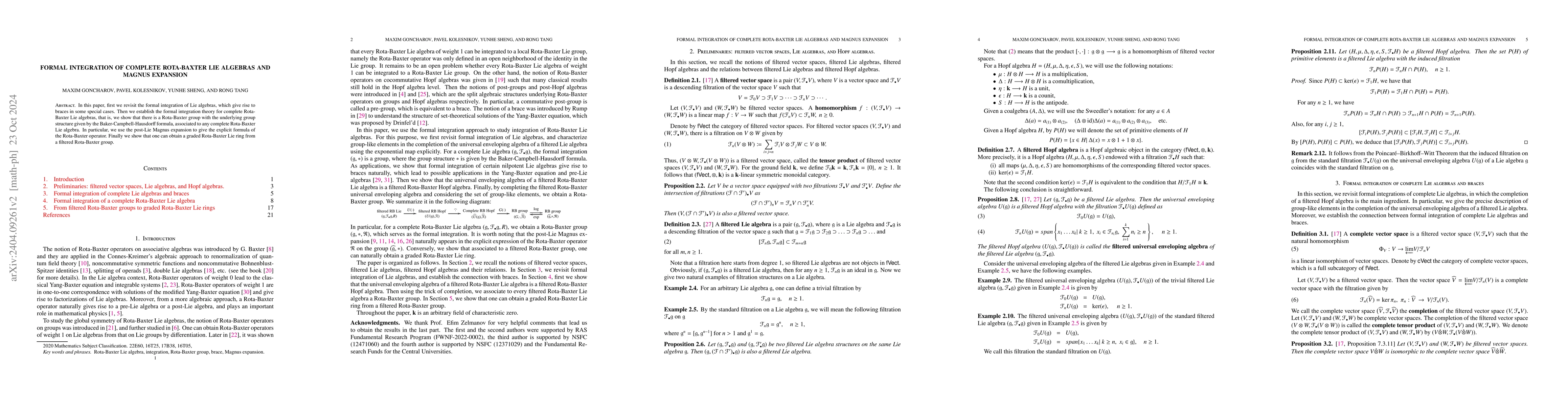 Thumbnail for Formal integration of complete Rota-Baxter Lie algebras