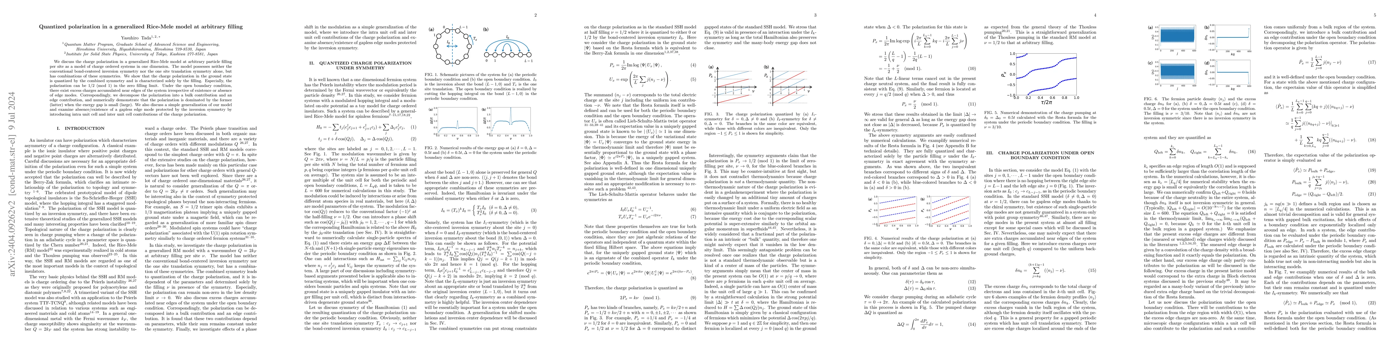Thumbnail for Quantized polarization in a generalized Rice-Mele model at arbitrary
  filling