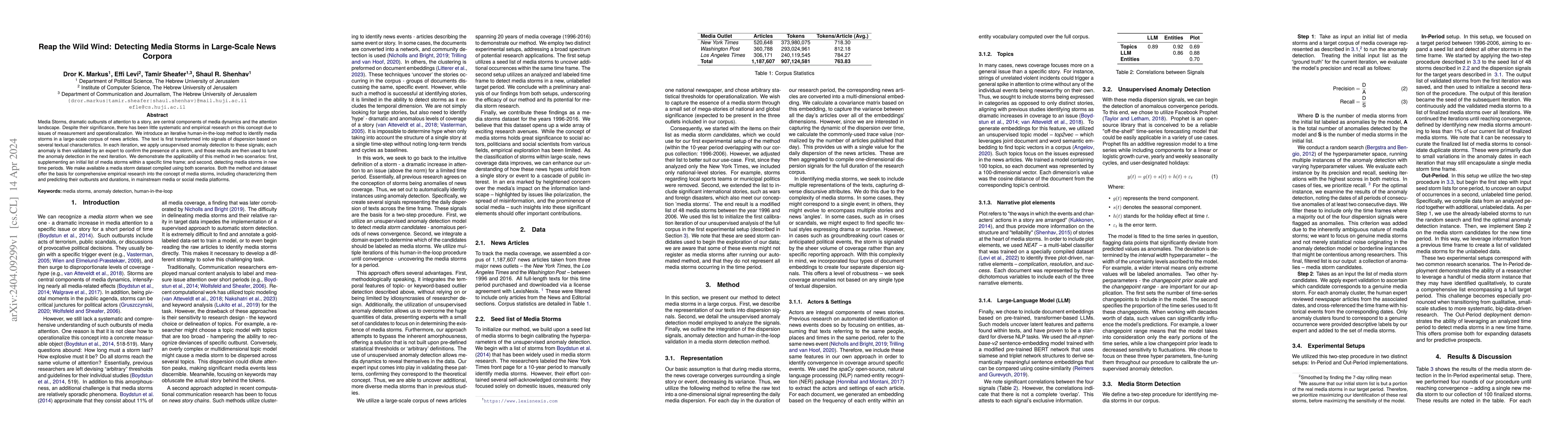 Thumbnail for Reap the Wild Wind: Detecting Media Storms in Large-Scale News Corpora