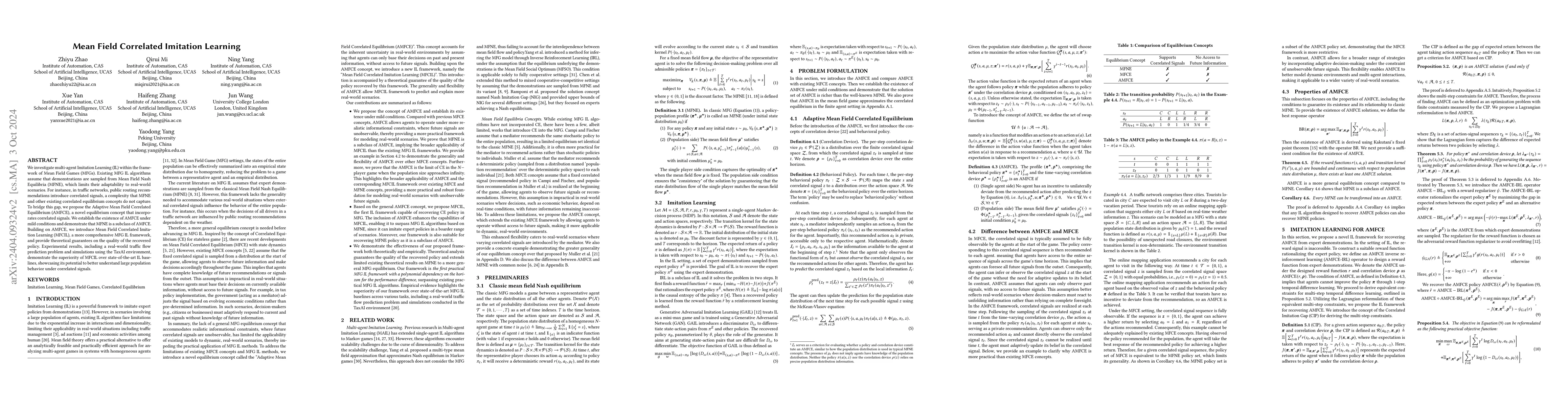 Thumbnail for Correlated Mean Field Imitation Learning