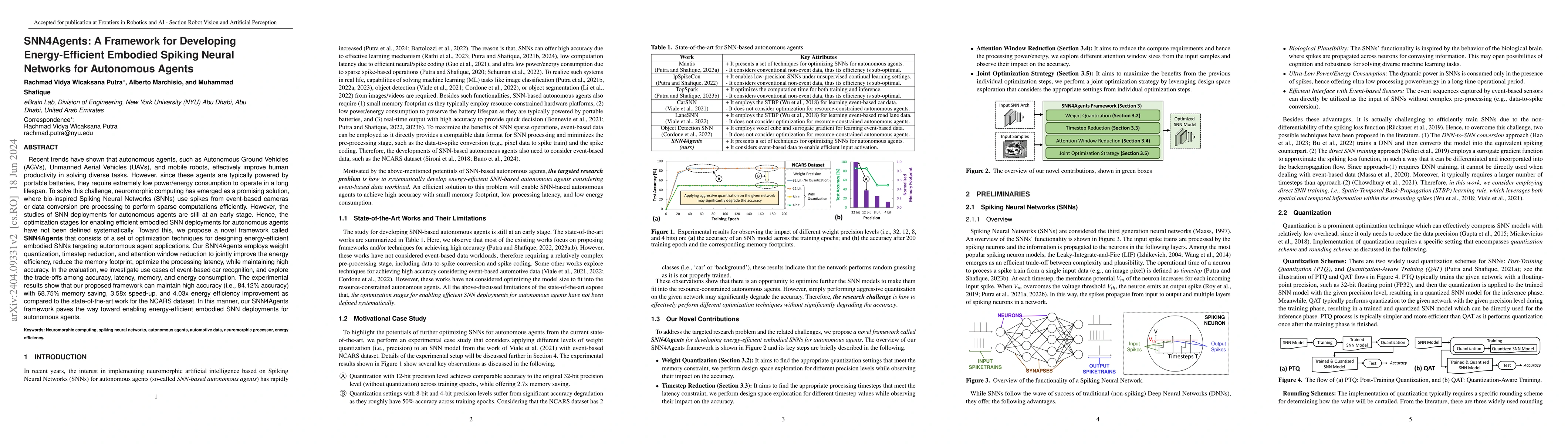 Thumbnail for SNN4Agents: A Framework for Developing Energy-Efficient Embodied Spiking
  Neural Networks for Autonomous Agents