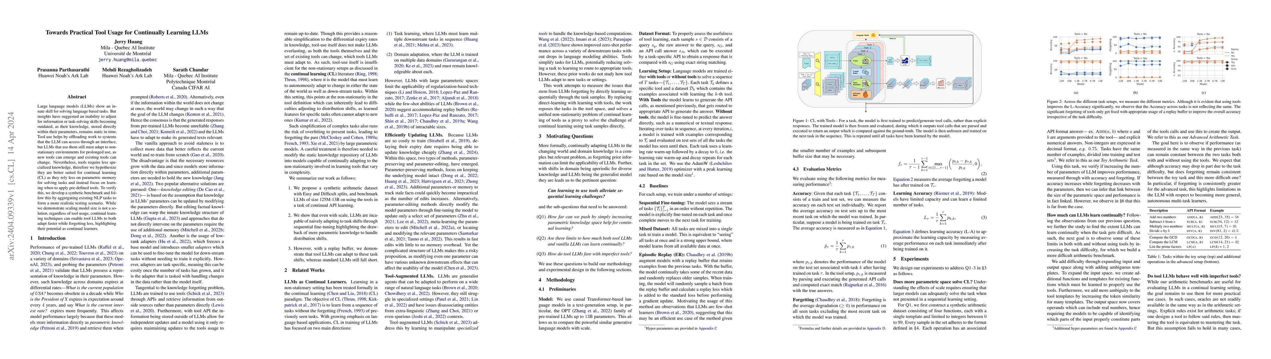 Thumbnail for Towards Practical Tool Usage for Continually Learning LLMs