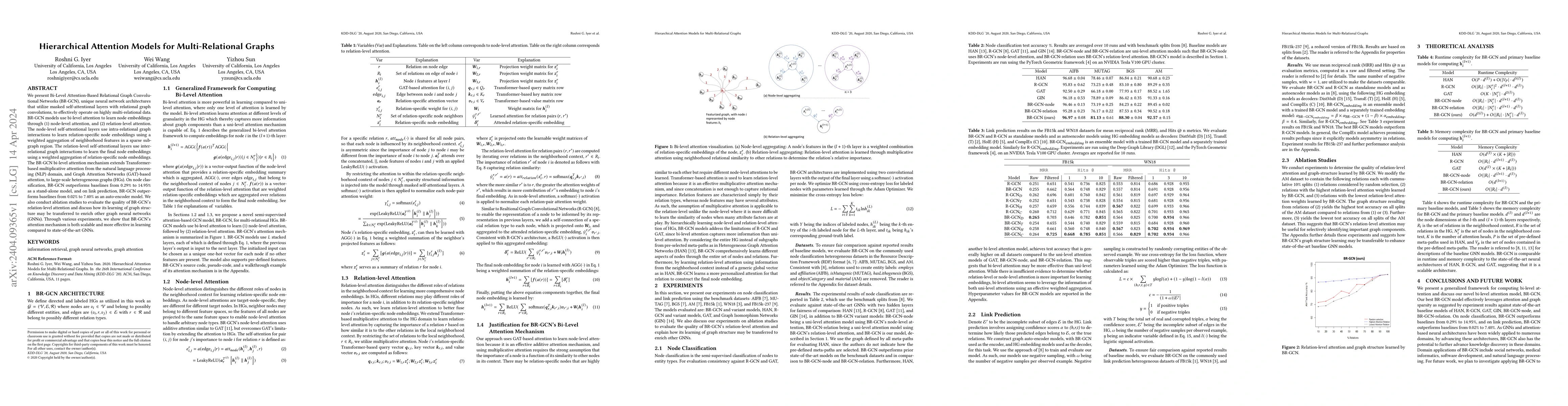 Thumbnail for Hierarchical Attention Models for Multi-Relational Graphs