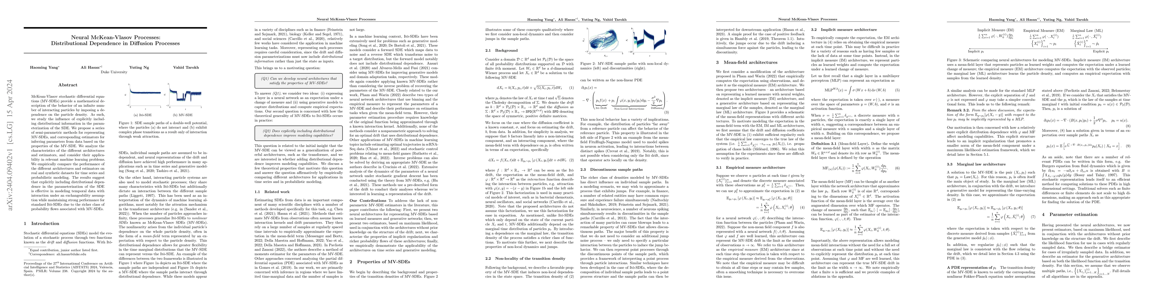 Thumbnail for Neural McKean-Vlasov Processes: Distributional Dependence in Diffusion
  Processes