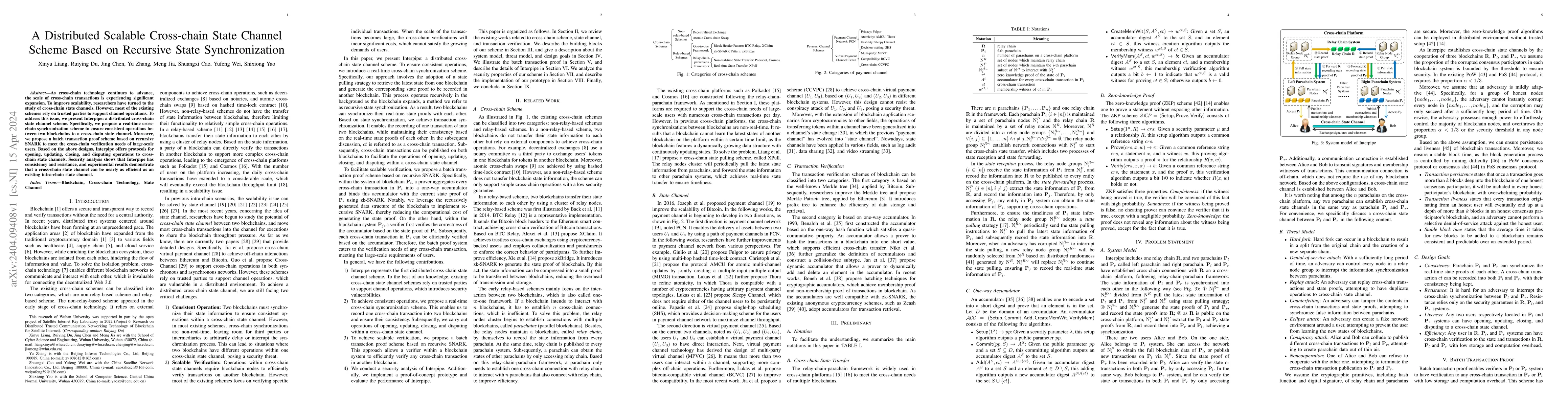 Thumbnail for A Distributed Scalable Cross-chain State Channel Scheme Based on
  Recursive State Synchronization
