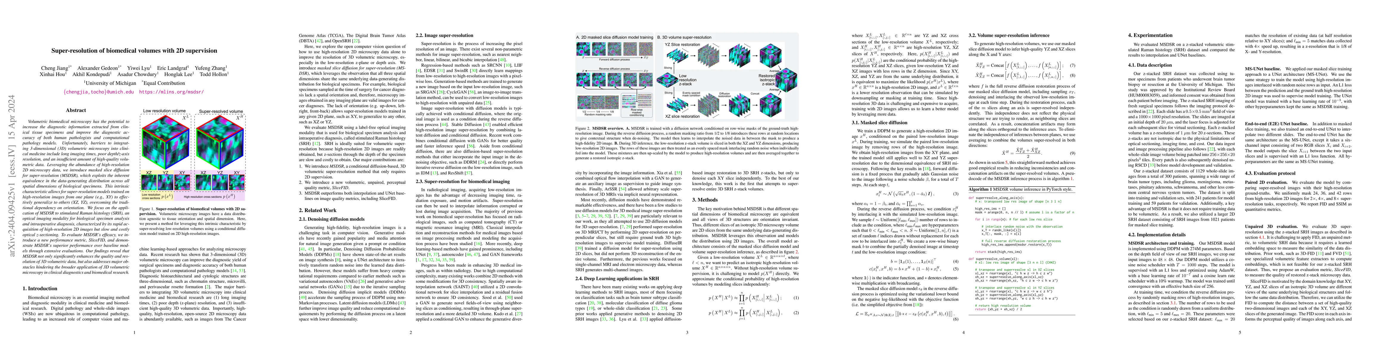 Thumbnail for Super-resolution of biomedical volumes with 2D supervision