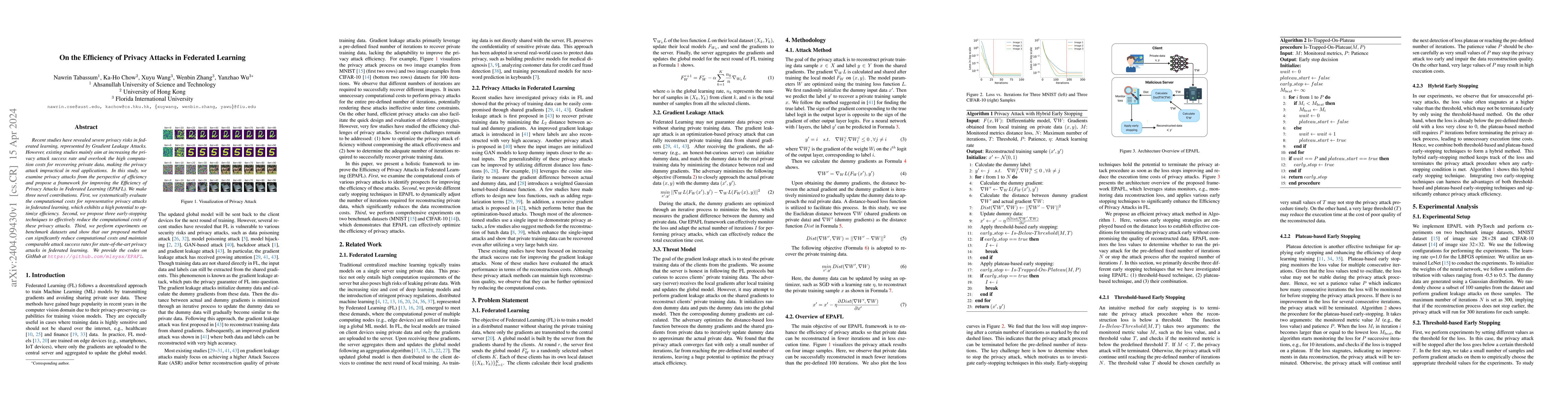 Thumbnail for On the Efficiency of Privacy Attacks in Federated Learning