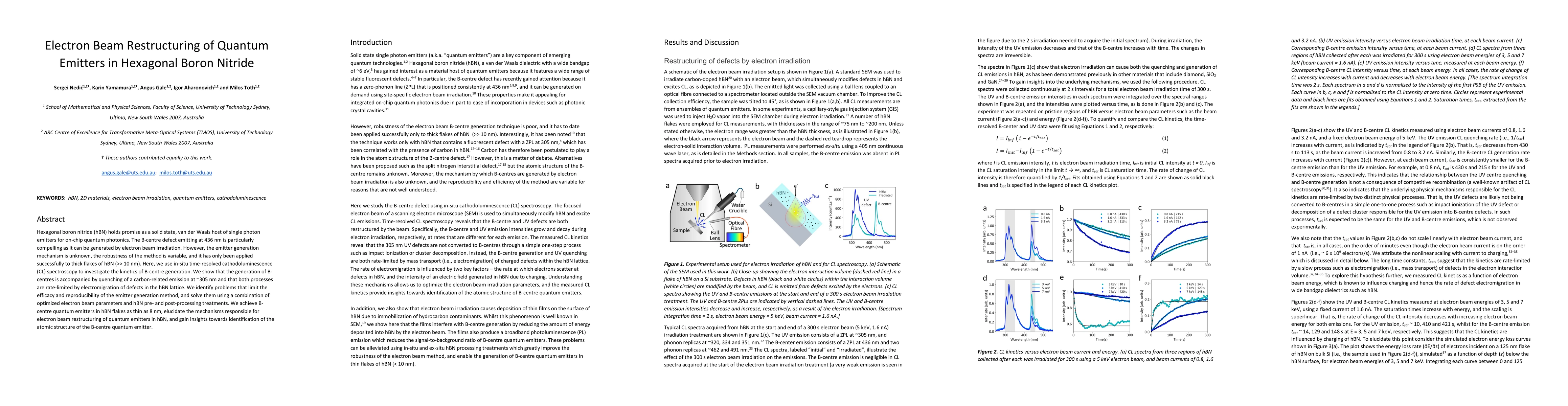 Thumbnail for Electron Beam Restructuring of Quantum Emitters in Hexagonal Boron
  Nitride