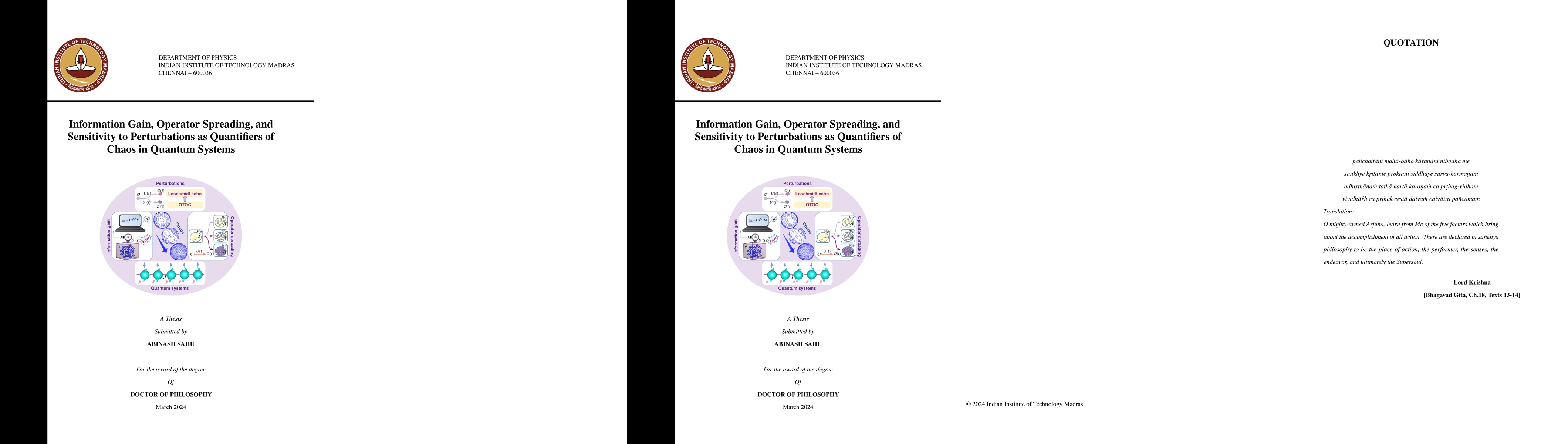 Thumbnail for Information Gain, Operator Spreading, and Sensitivity to Perturbations
  as Quantifiers of Chaos in Quantum Systems