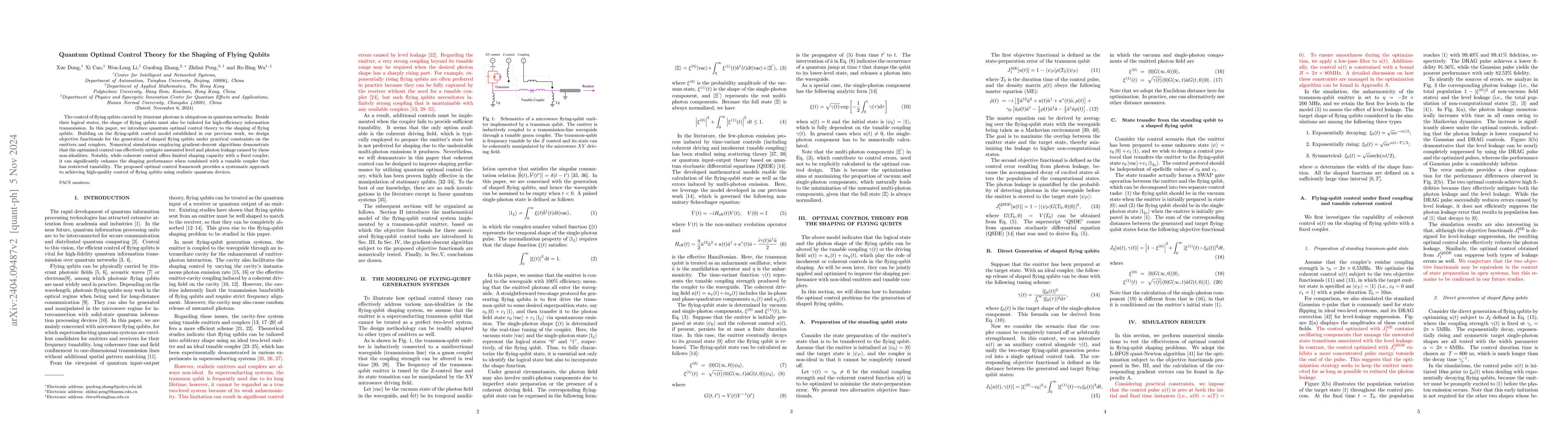 Thumbnail for The Shaping of Flying Qubits based on Quantum Optimal Control Theory