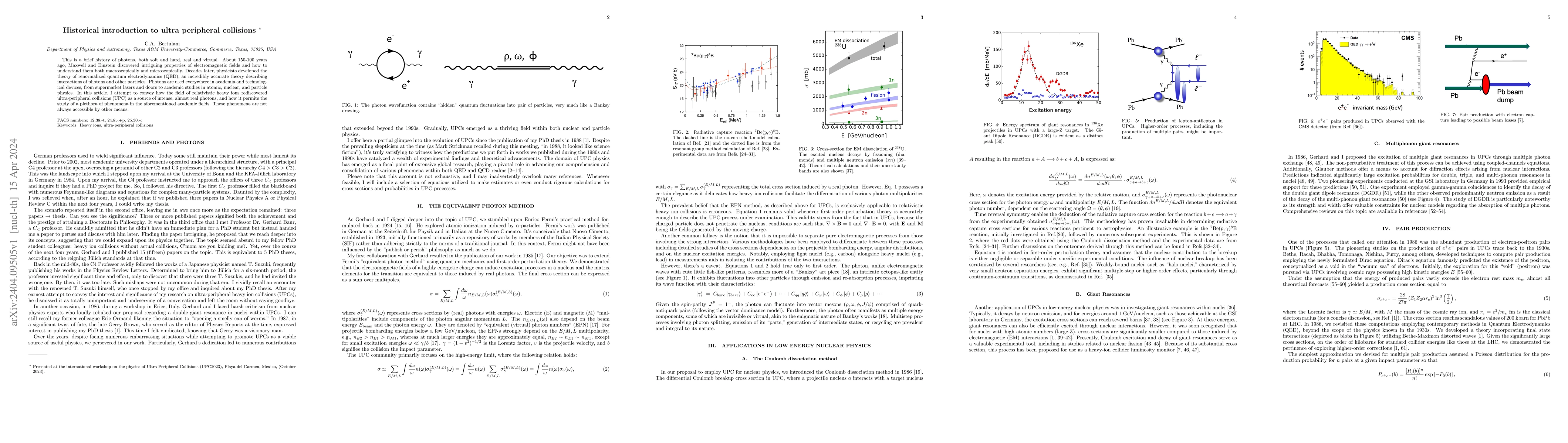 Thumbnail for Historical introduction to ultra peripheral collisions