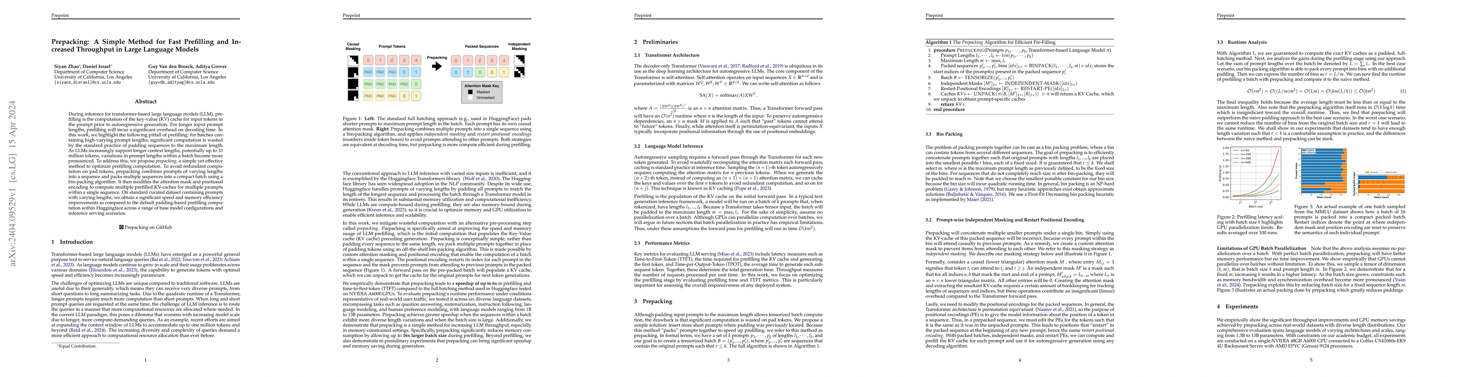 Thumbnail for Prepacking: A Simple Method for Fast Prefilling and Increased Throughput
  in Large Language Models
