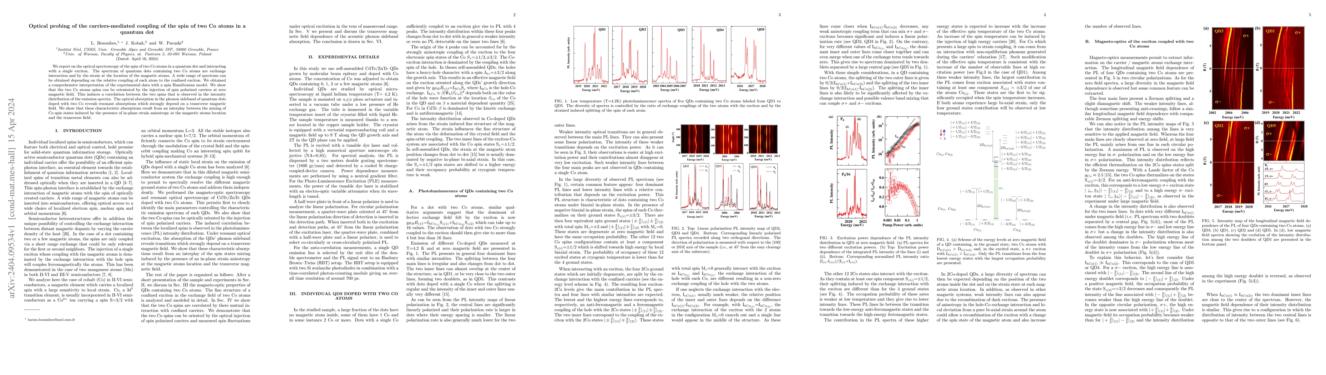 Thumbnail for Optical probing of the carriers-mediated coupling of the spin of two Co
  atoms in a quantum dot
