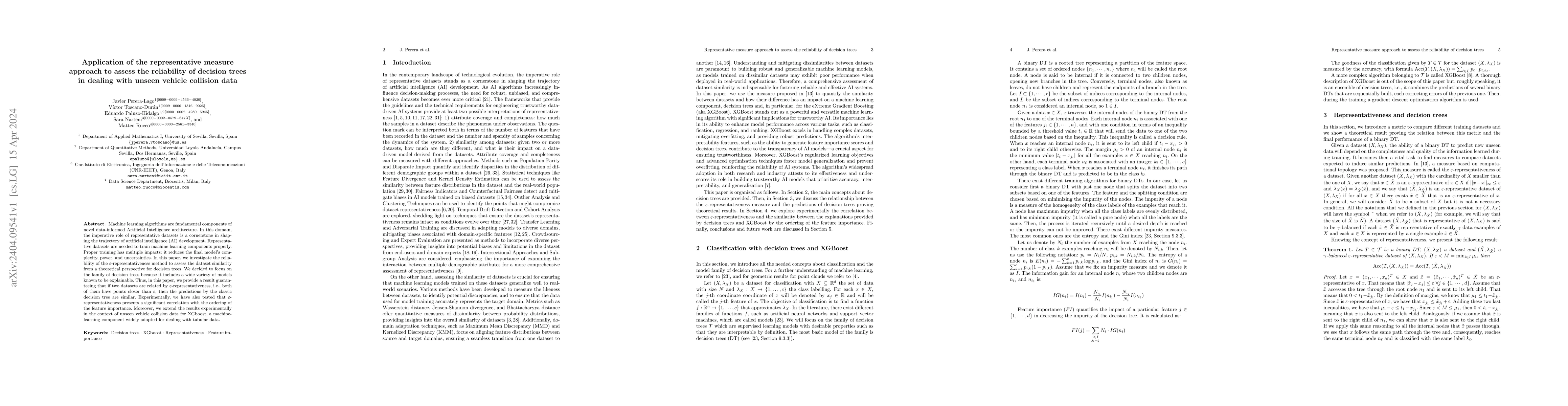 Thumbnail for Application of the representative measure approach to assess the
  reliability of decision trees in dealing with unseen vehicle collision data