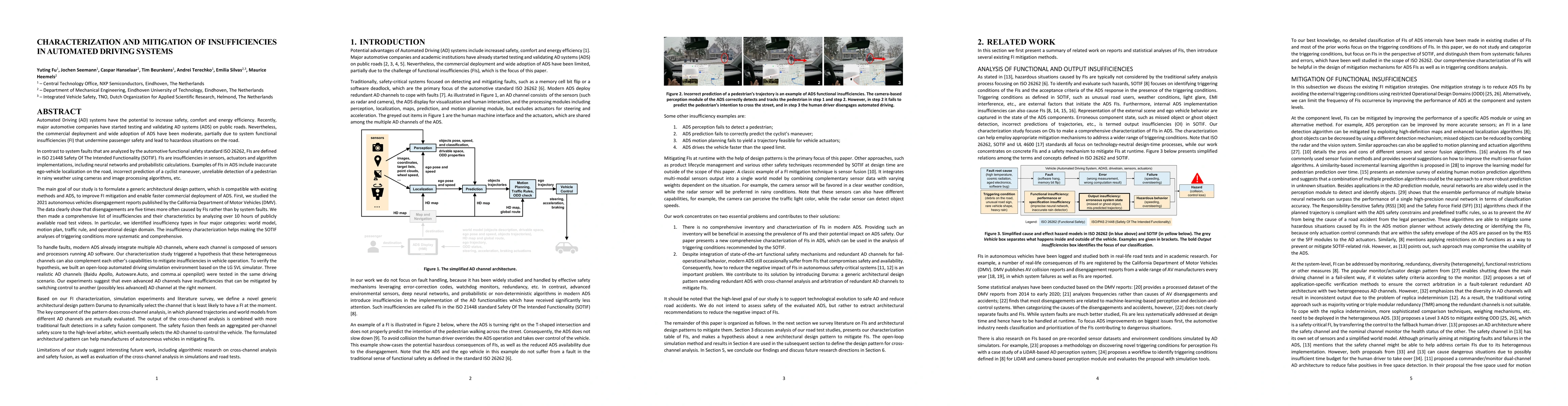 Thumbnail for Characterization and Mitigation of Insufficiencies in Automated Driving
  Systems