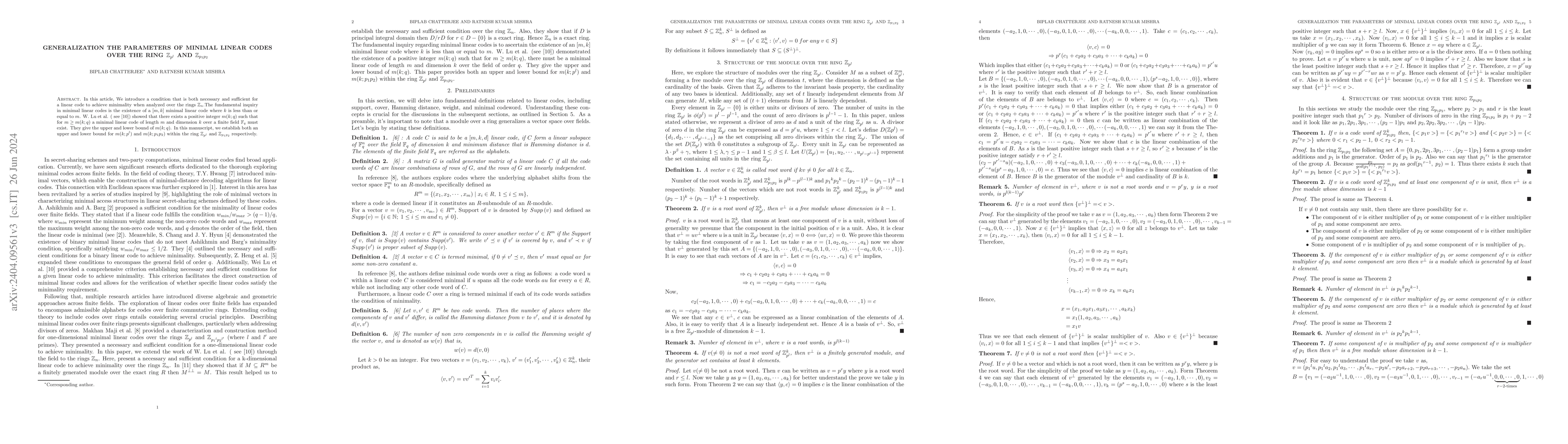 Thumbnail for Generalization the parameters of minimal linear codes over the ring
  $\mathbb{Z}_{p^l}$ and $\mathbb{Z}_{{p_1}{p_2}}$