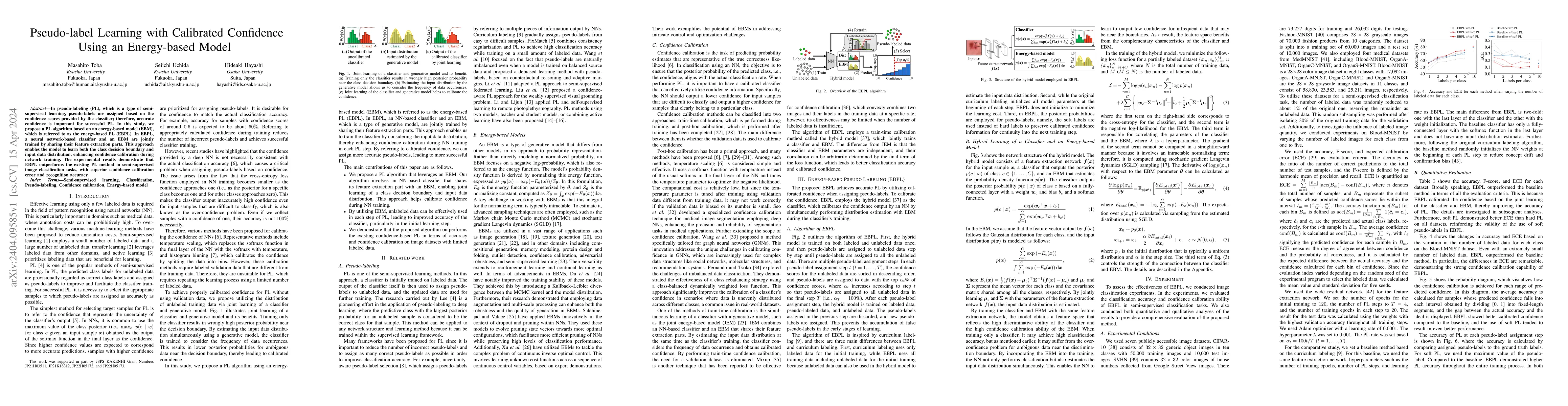 Thumbnail for Pseudo-label Learning with Calibrated Confidence Using an Energy-based
  Model