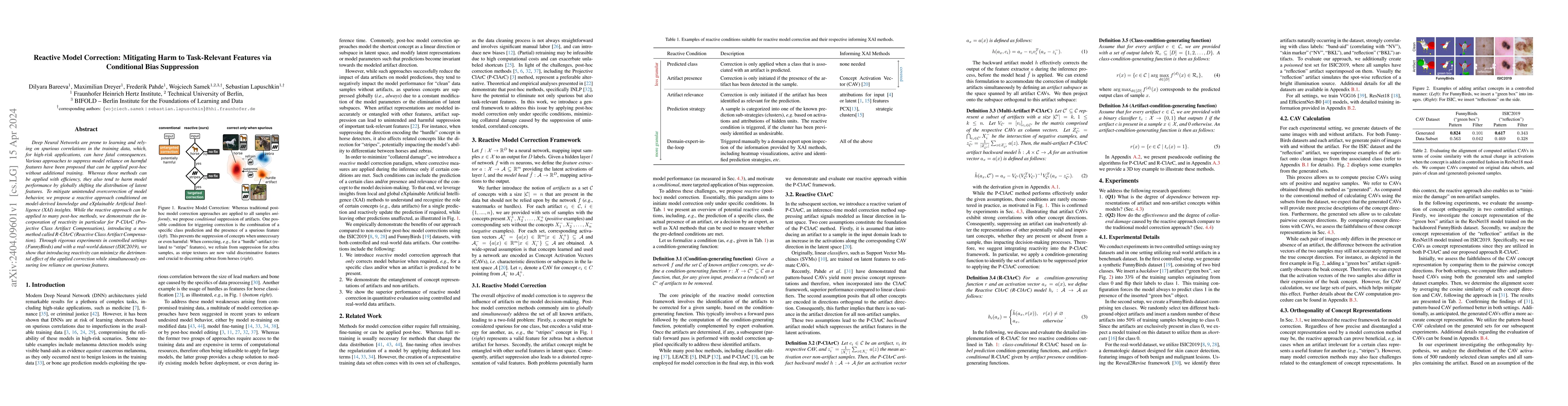 Thumbnail for Reactive Model Correction: Mitigating Harm to Task-Relevant Features via
  Conditional Bias Suppression