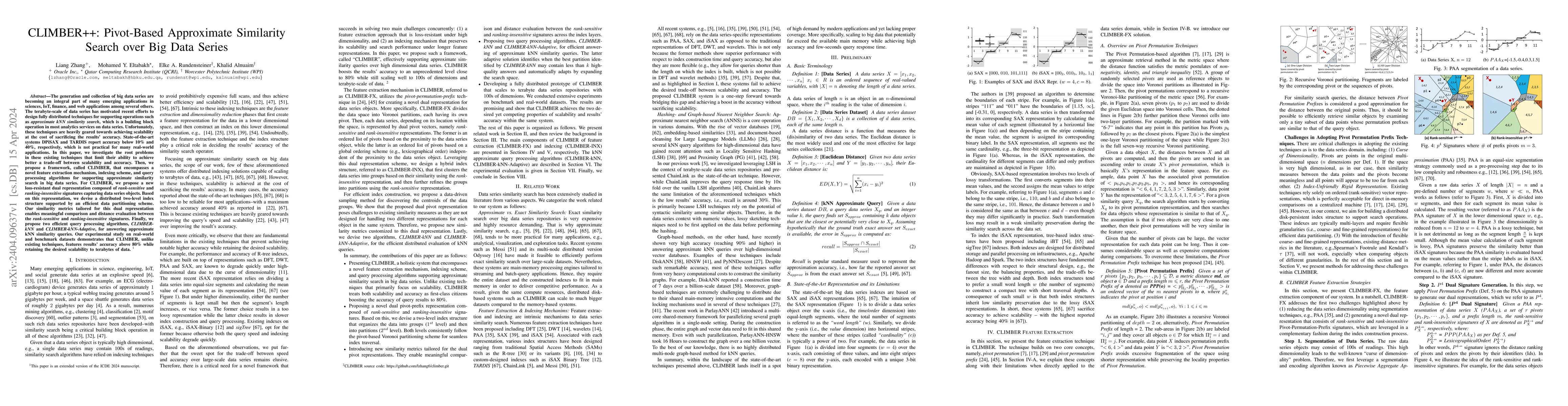 Thumbnail for climber++: Pivot-Based Approximate Similarity Search over Big Data
  Series