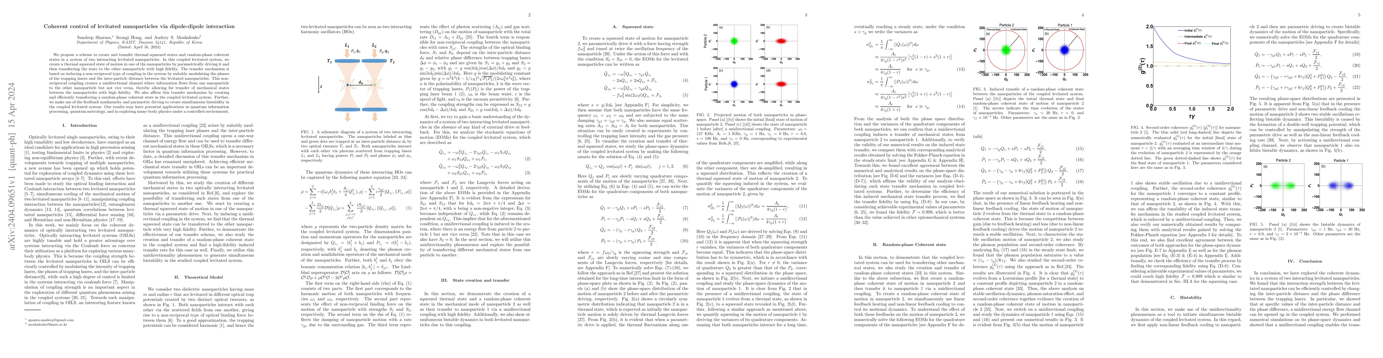 Thumbnail for Coherent control of levitated nanoparticles via dipole-dipole
  interaction