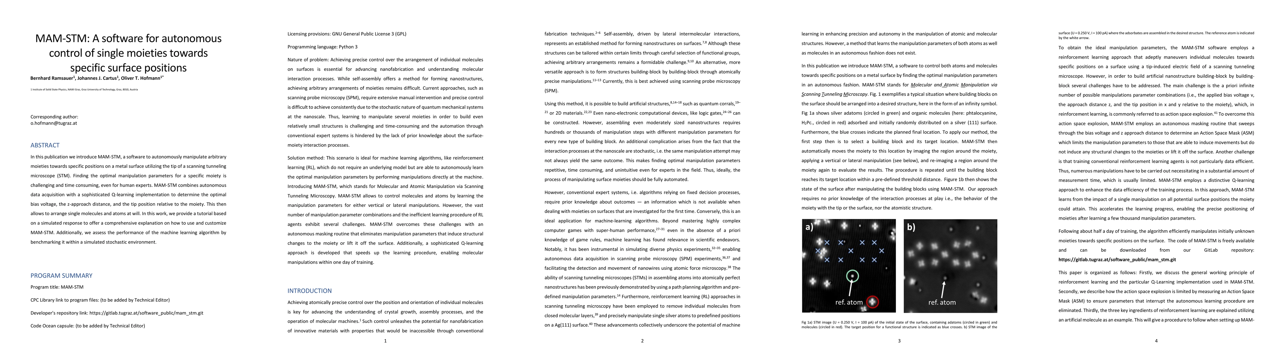 Thumbnail for MAM-STM: A software for autonomous control of single moieties towards
  specific surface positions
