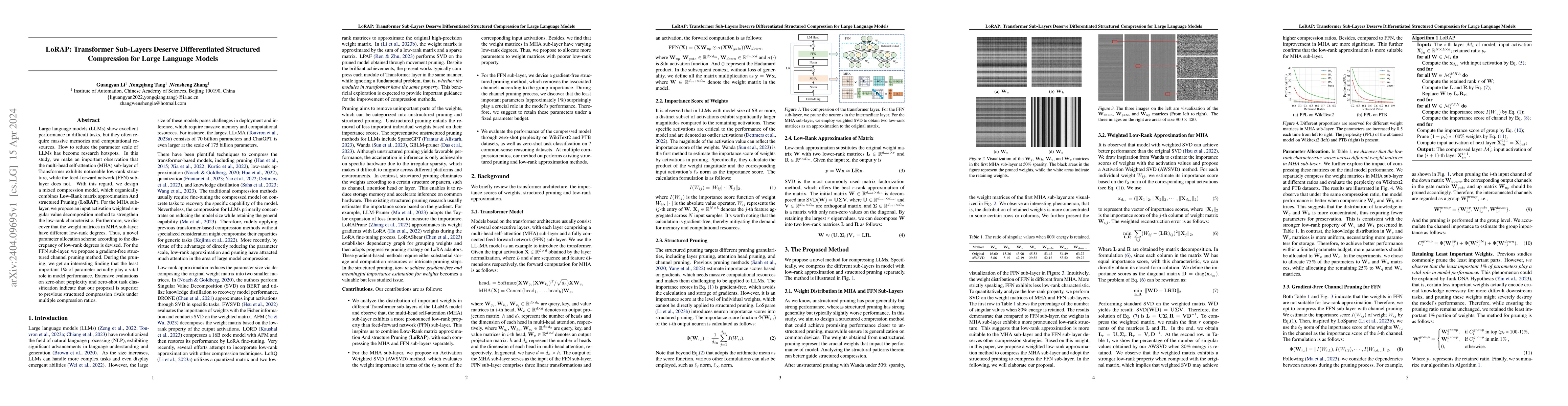 Thumbnail for LoRAP: Transformer Sub-Layers Deserve Differentiated Structured
  Compression for Large Language Models