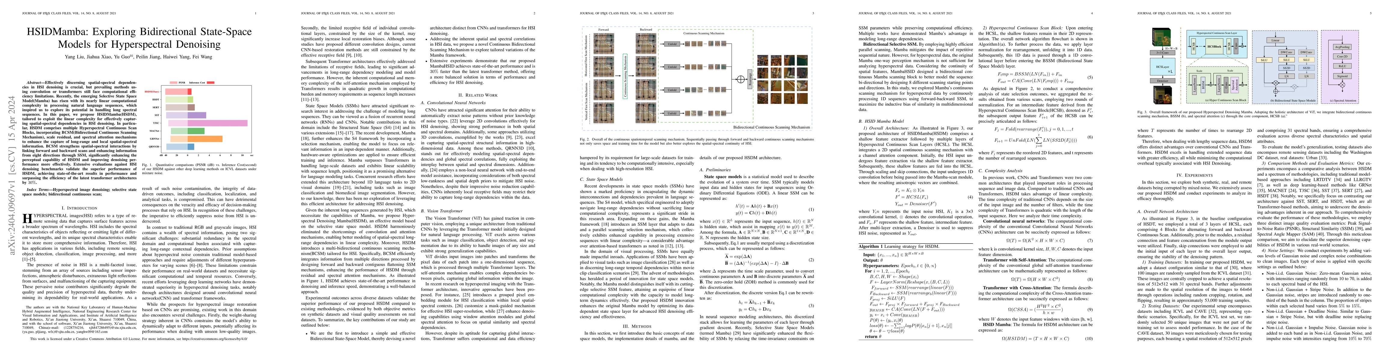Thumbnail for HSIDMamba: Exploring Bidirectional State-Space Models for Hyperspectral
  Denoising