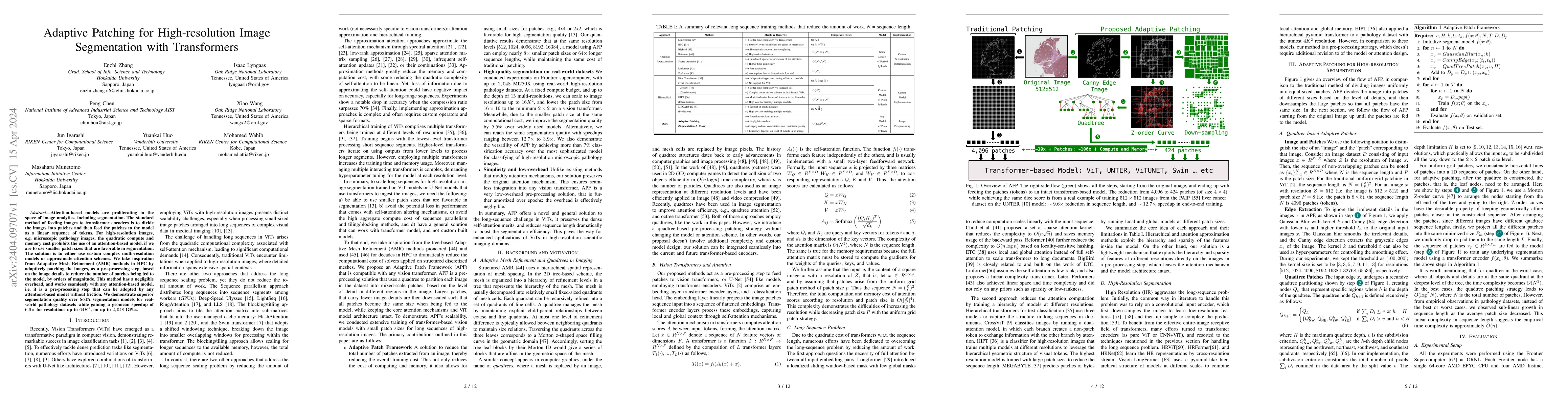 Thumbnail for Adaptive Patching for High-resolution Image Segmentation with
  Transformers