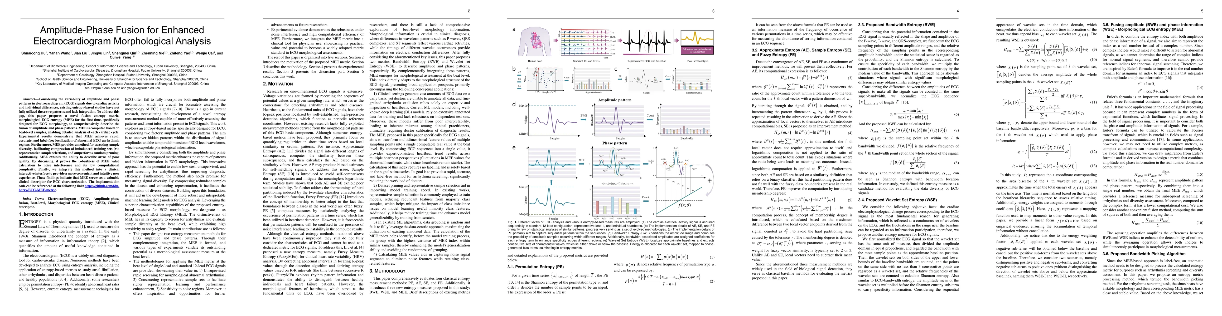 Thumbnail for Amplitude-Phase Fusion for Enhanced Electrocardiogram Morphological
  Analysis