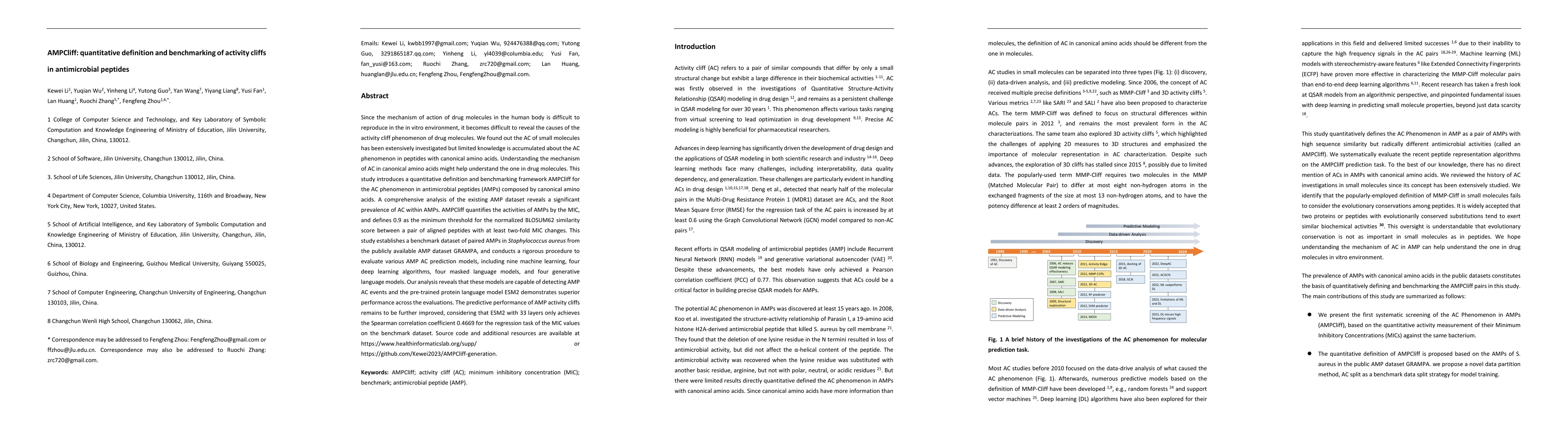 Thumbnail for AMPCliff: quantitative definition and benchmarking of activity cliffs in
  antimicrobial peptides