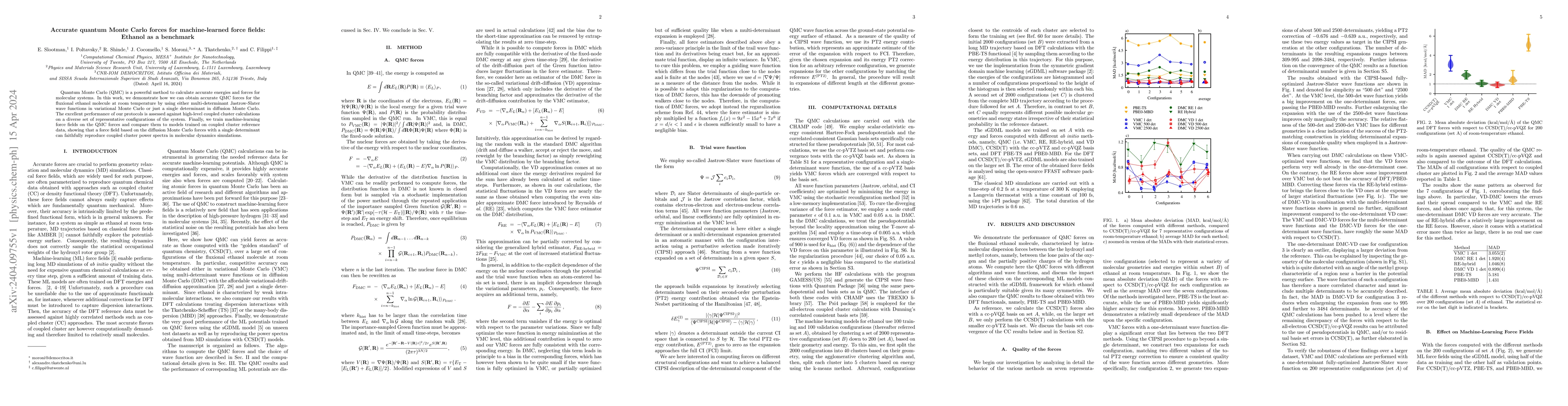 Thumbnail for Accurate quantum Monte Carlo forces for machine-learned force fields:
  Ethanol as a benchmark